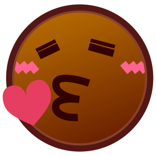 投げキッス 茶 Emojidex Custom Emoji Service And Apps
