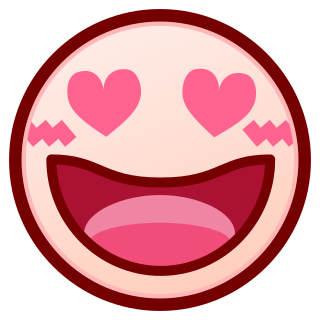目がハート 白 Emojidex Custom Emoji Service And Apps