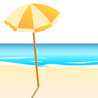beach with umbrella | emojidex - custom emoji service and apps