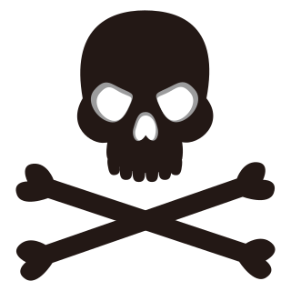 Black Skull And Crossbones Emojidex 絵文字デックス カスタム絵文字サービスとアプリ