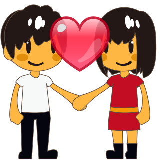  couple  with heart emojidex custom emoji  service and apps