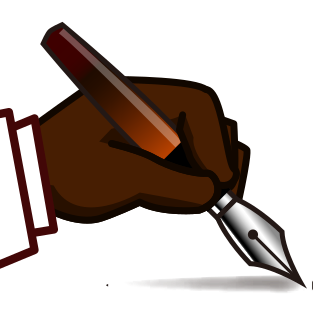 left writing hand(bk) | emojidex - custom emoji service and apps